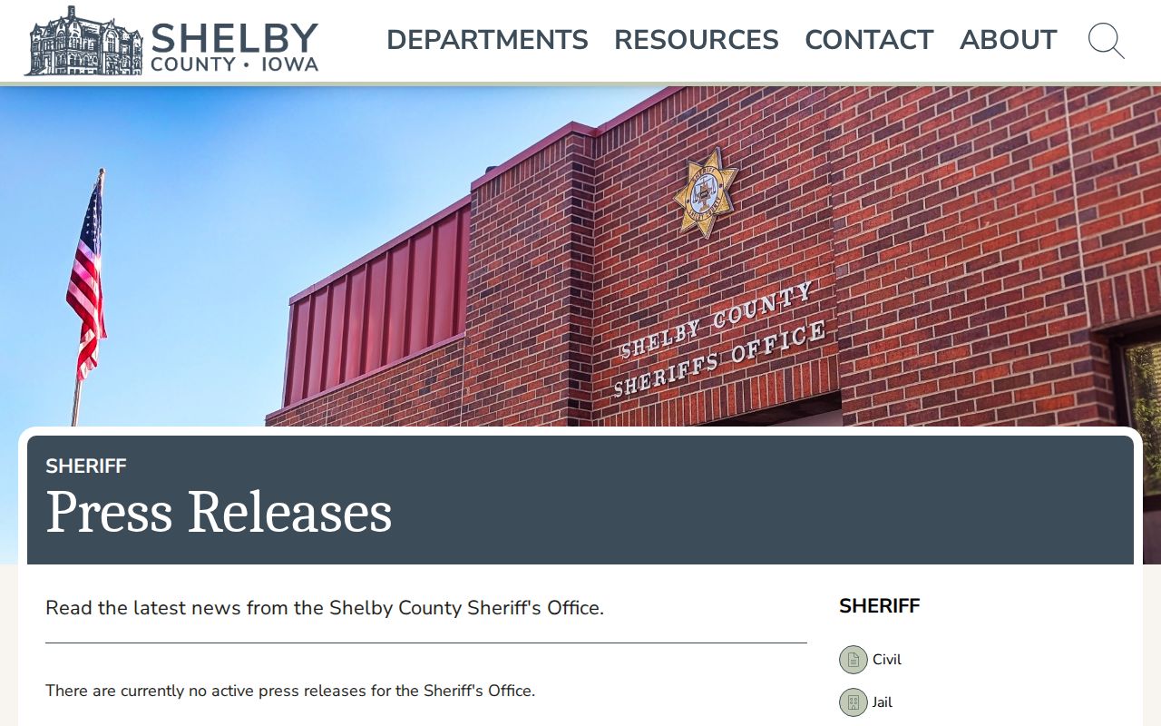 Shelby County Sheriff official crime news press releases page