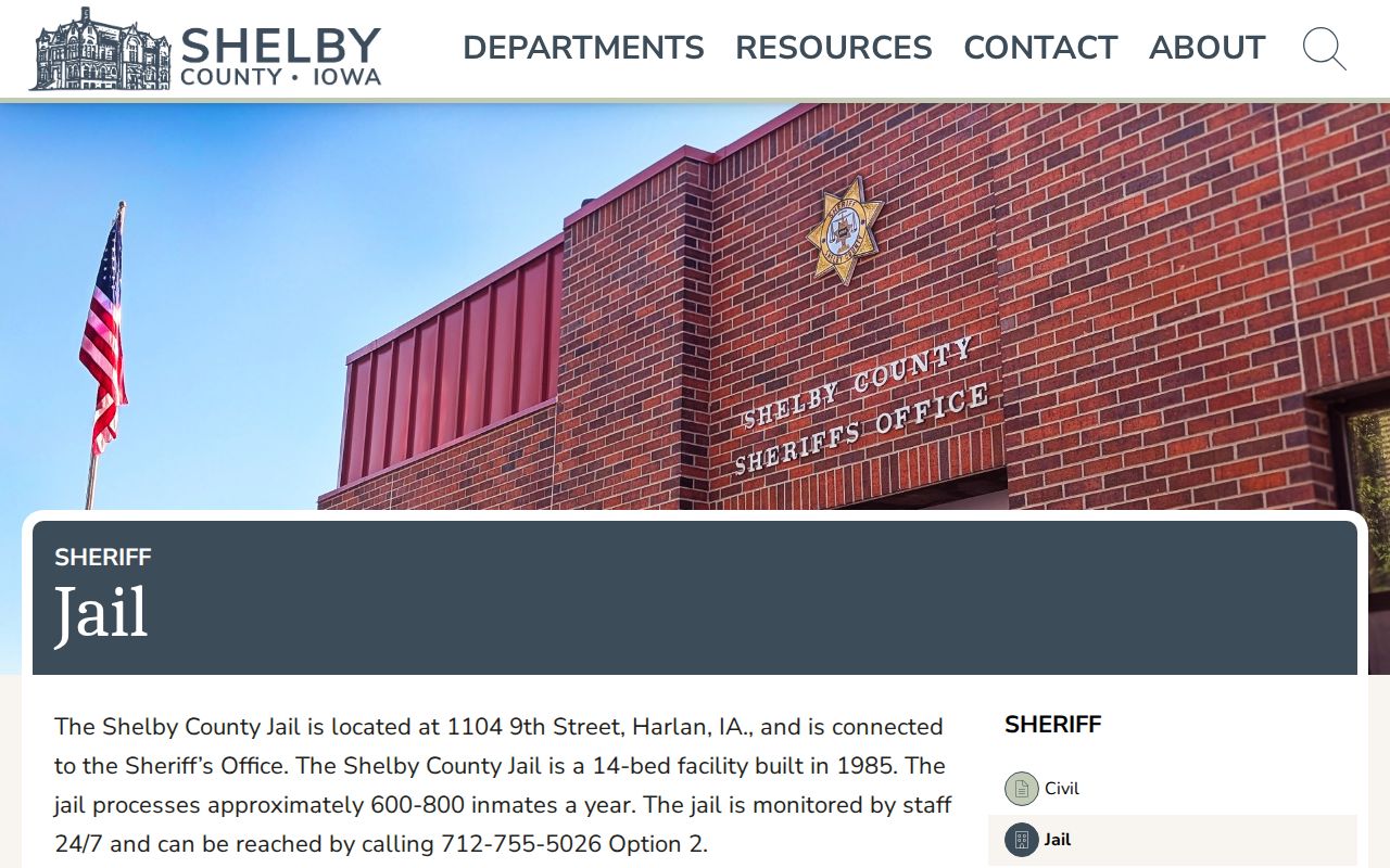 Official Shelby County Jail information
